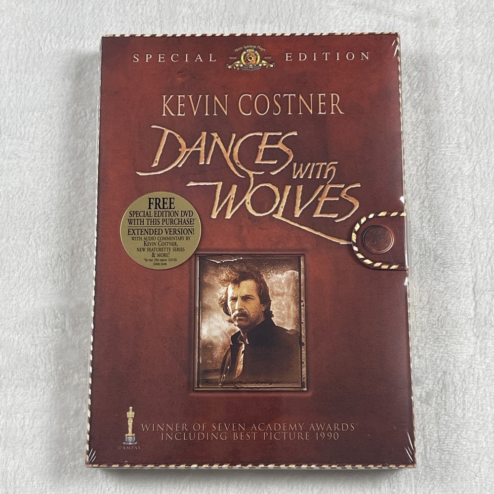 Dances With Wolves DVD, Special Extended Ed., 1990 Western, Kevin Costner, Bonus